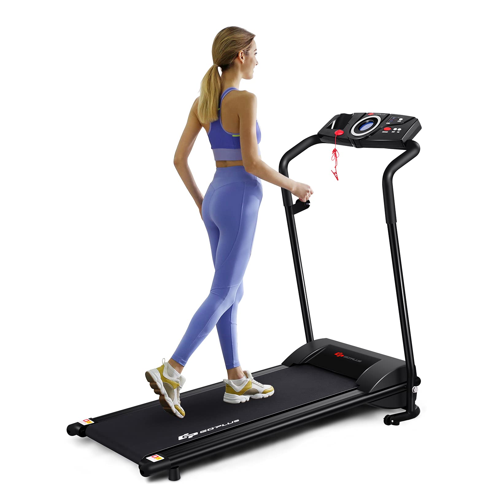 compact folding treadmill for home, superfit electric walking running machine