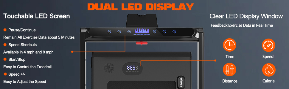 Goplus 2-in-1 Folding Treadmill