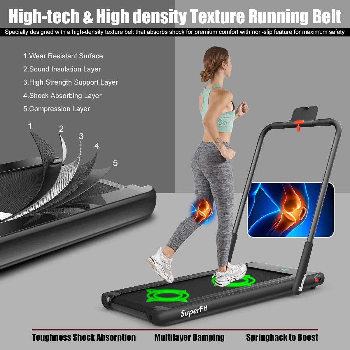 2 in 1 folding treadmill, 2.25hp under desk electric superfit treadmill 2 in 1 folding treadmill, 2.25hp under desk electric superfit treadmill
