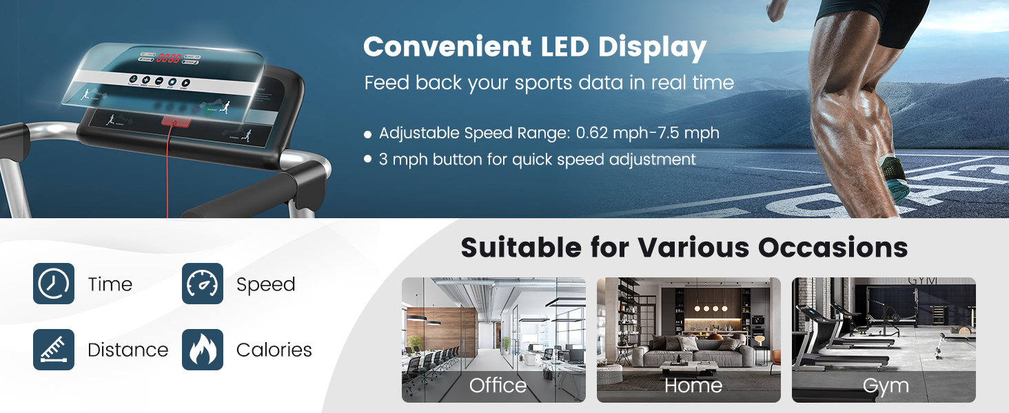 Goplus 2.25HP Folding Treadmill