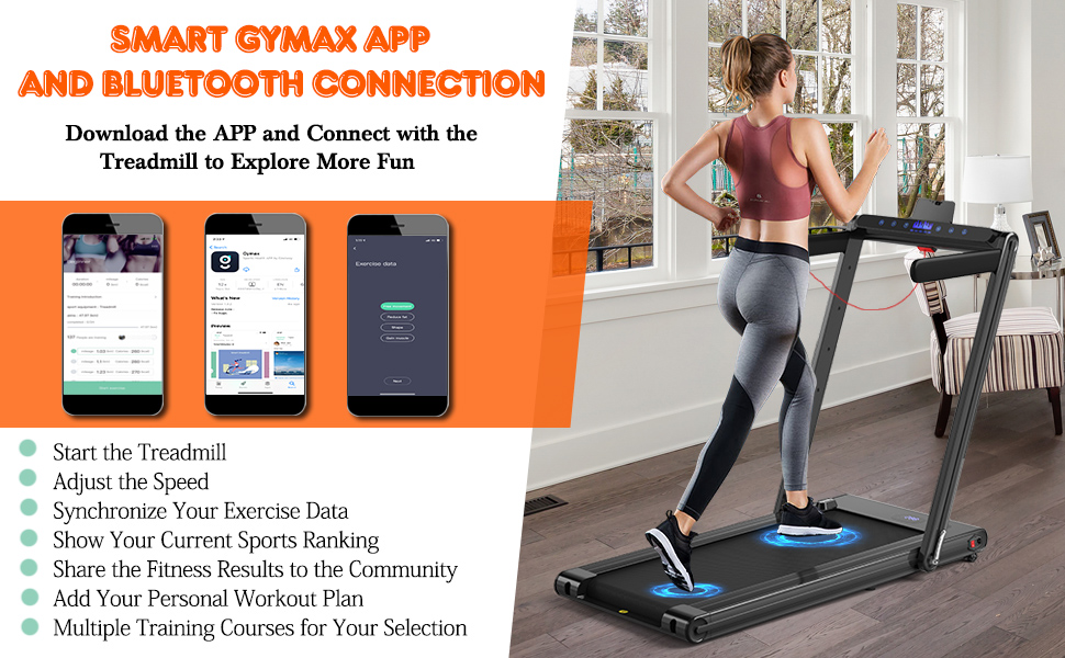 Goplus 2-in-1 Folding Treadmill