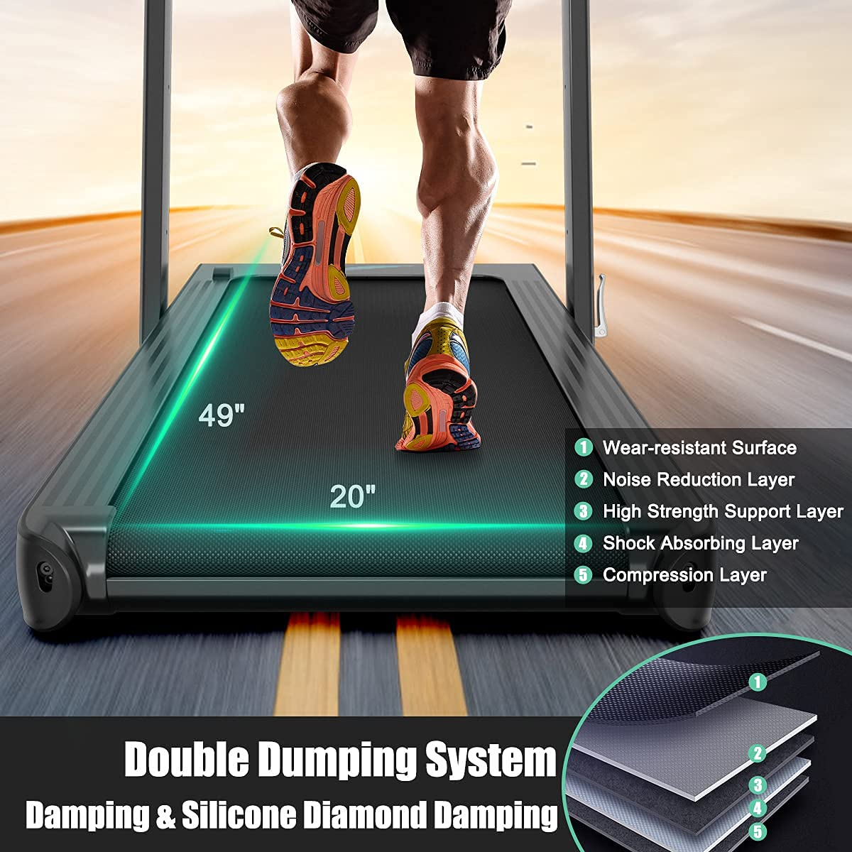 goplus 2 in 1 folding treadmill, 4.75hp superfit under desk electric treadmill with app control goplus 2 in 1 folding treadmill, 4.75hp superfit under desk electric treadmill with app control