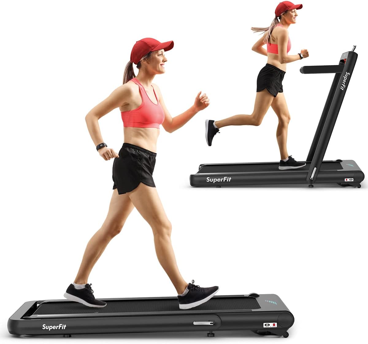 goplus 2 in 1 folding treadmill, 4.75hp superfit under desk electric treadmill with app control goplus 2 in 1 folding treadmill, 4.75hp superfit under desk electric treadmill with app control