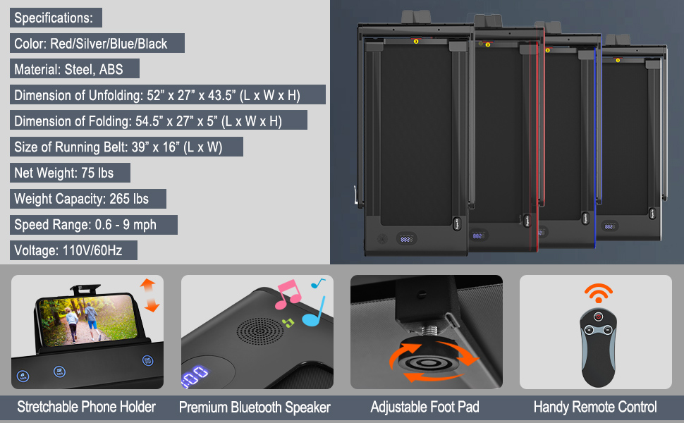 Goplus 2-in-1 Folding Treadmill