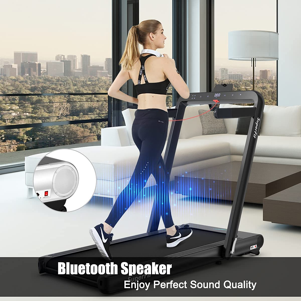 goplus 2 in 1 folding treadmill, 4.75hp superfit under desk electric treadmill with app control goplus 2 in 1 folding treadmill, 4.75hp superfit under desk electric treadmill with app control