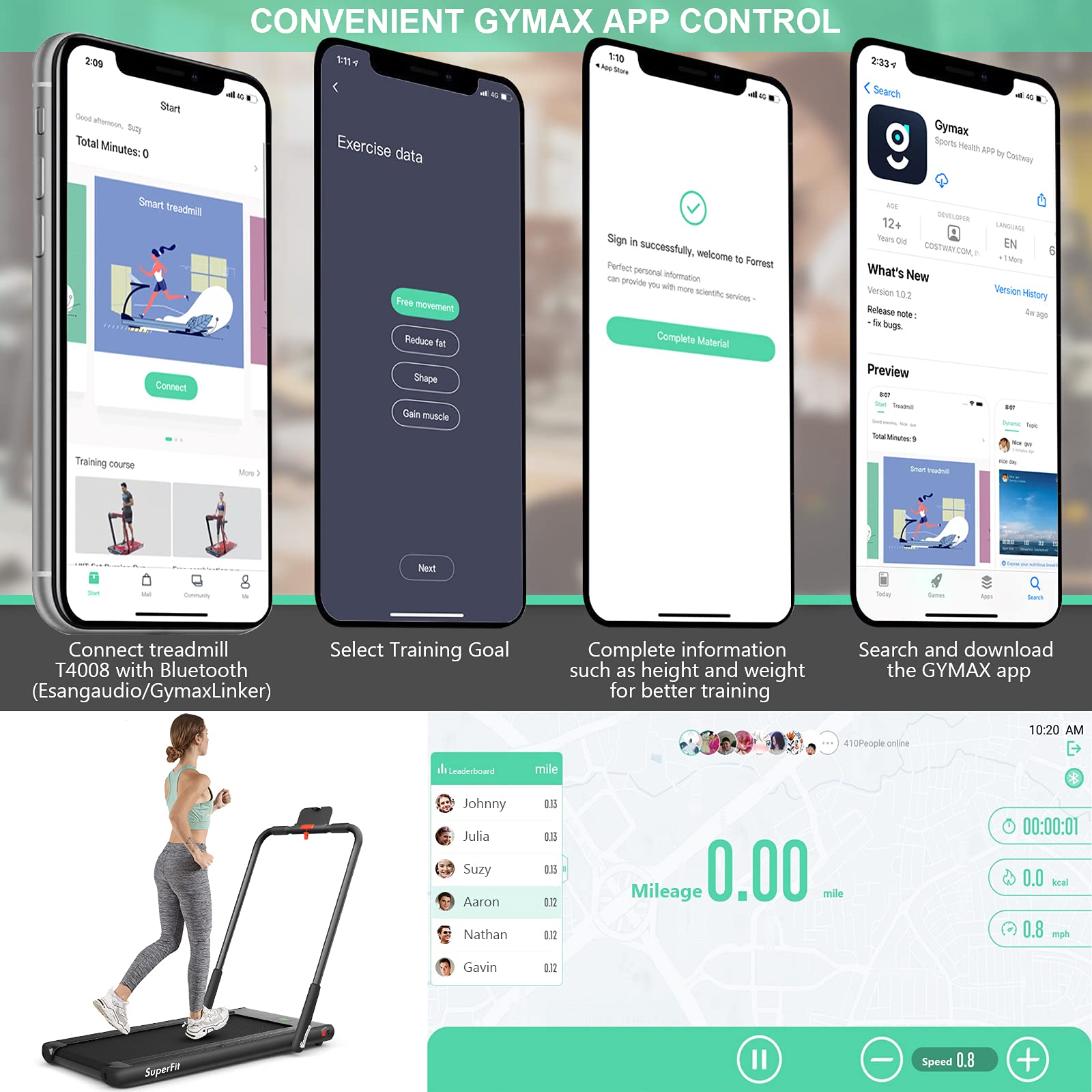 2 in 1 folding treadmill, 2.25hp under desk electric superfit treadmill 2 in 1 folding treadmill, 2.25hp under desk electric superfit treadmill