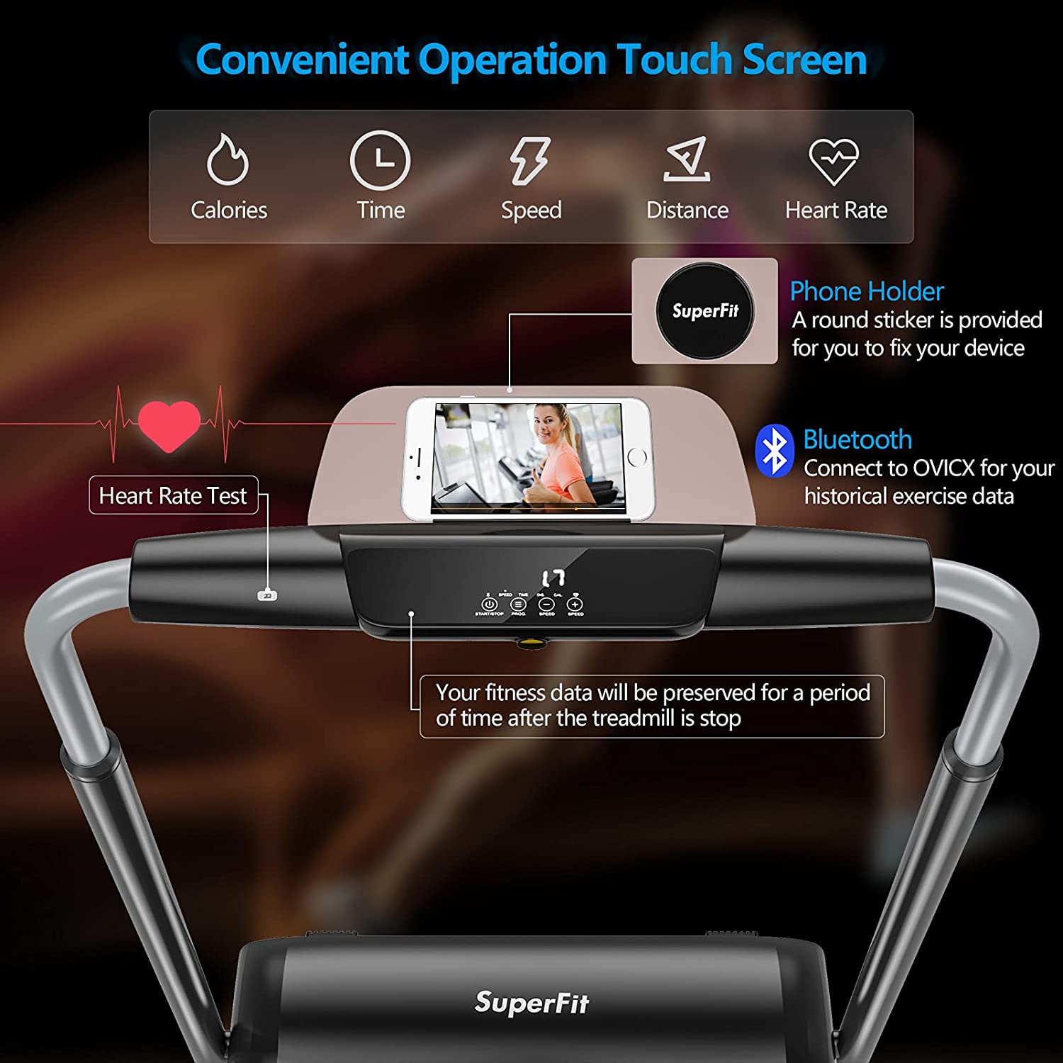 3.0hp folding treadmill, foldable superfit treadmill 3.0hp folding treadmill, foldable superfit treadmill