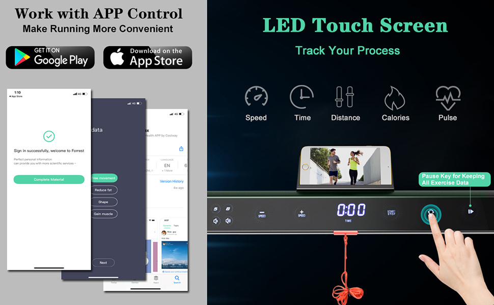 Goplus 2 in 1 Folding Treadmill, 4.75HP Goplus 2 in 1 Folding Treadmill