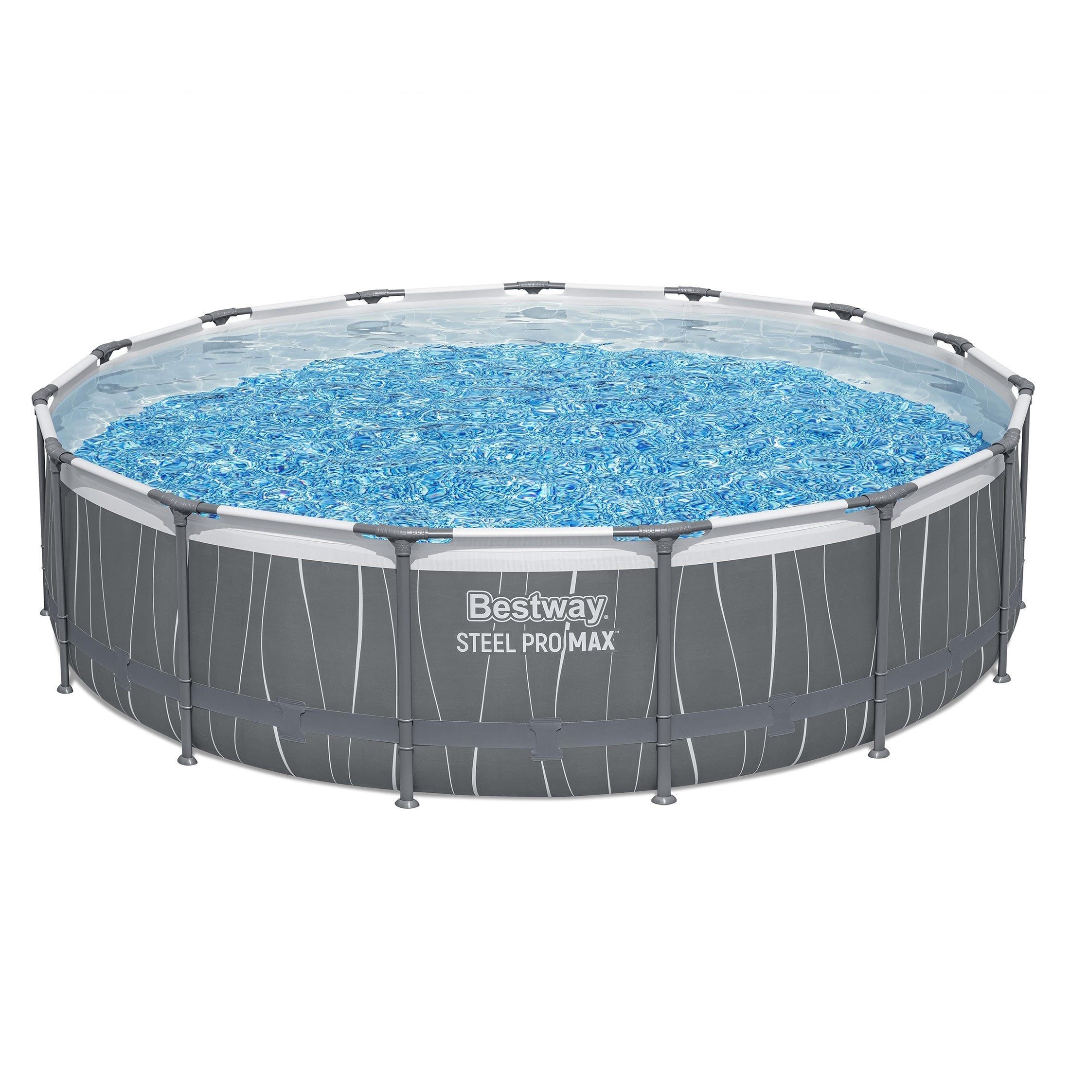 Bestway Steel Pro MAX 15' x 42" Round Above Ground Pool Set with LED Light image 0
