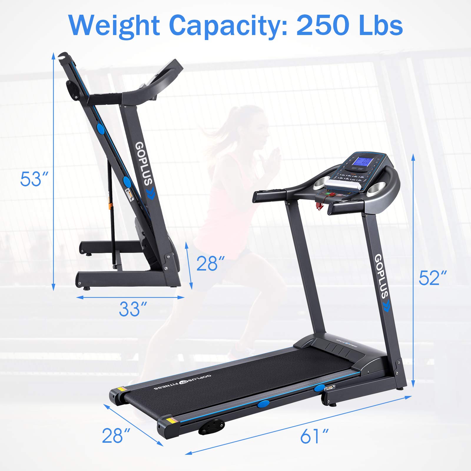 2.25hp folding treadmill with incline, superfit electric treadmill 2.25hp folding treadmill with incline, superfit electric treadmill