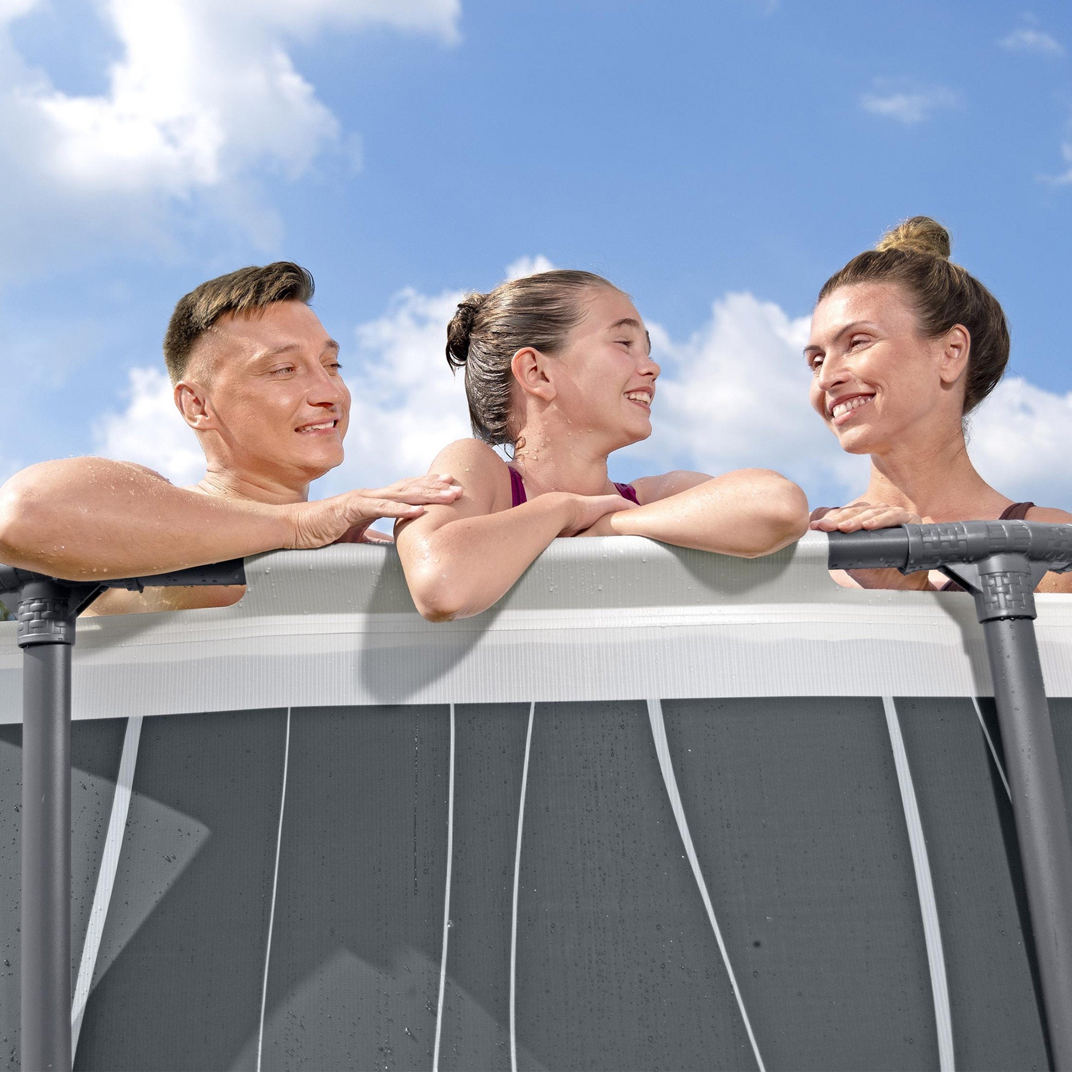 bestway steel pro max 15' x 42" round above ground pool set with led light Bestway Steel Pro MAX 15' x 42" Round Above Ground Pool Set with LED Light image 8