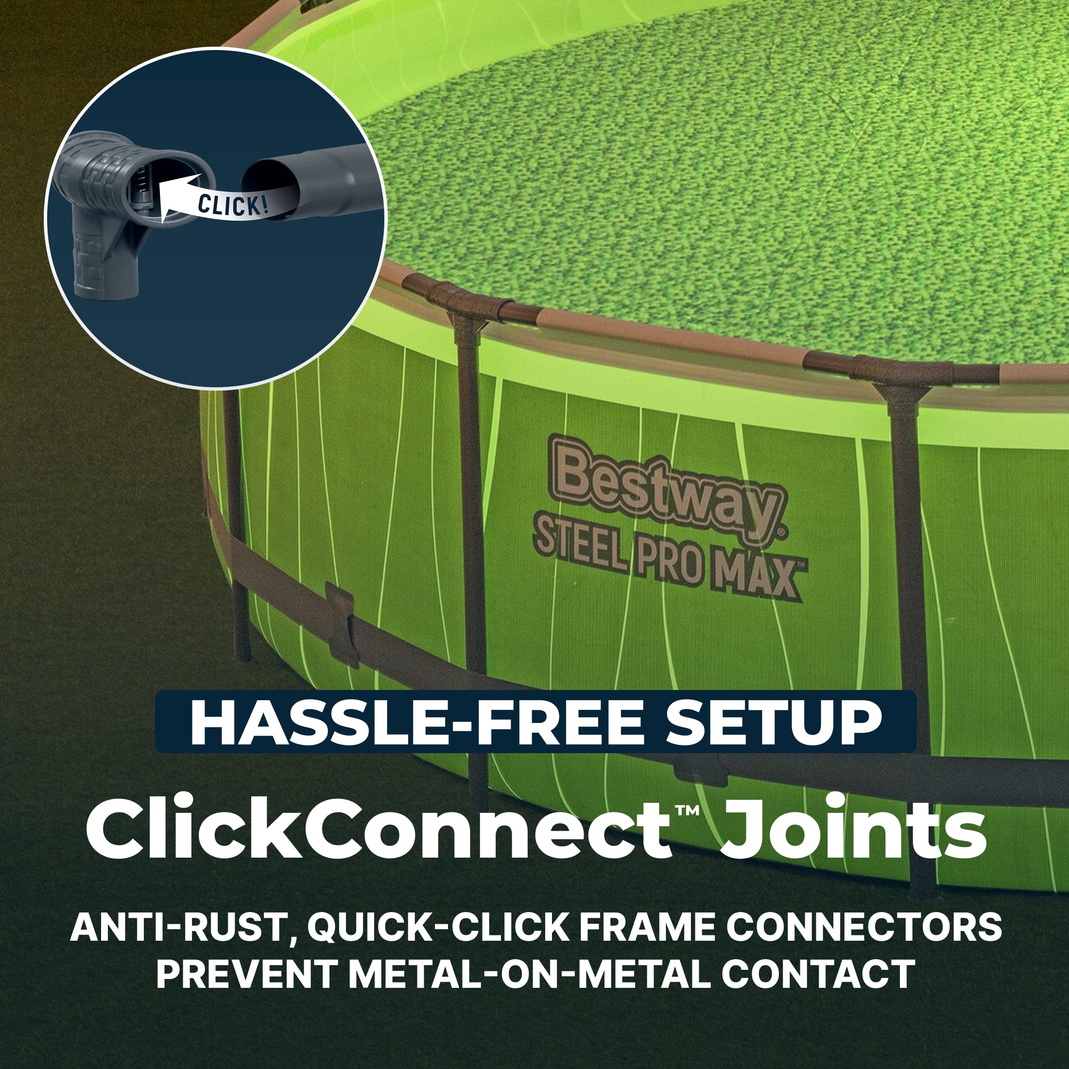 bestway steel pro max 15' x 42" round above ground pool set with led light Bestway Steel Pro MAX 15' x 42" Round Above Ground Pool Set with LED Light image 7