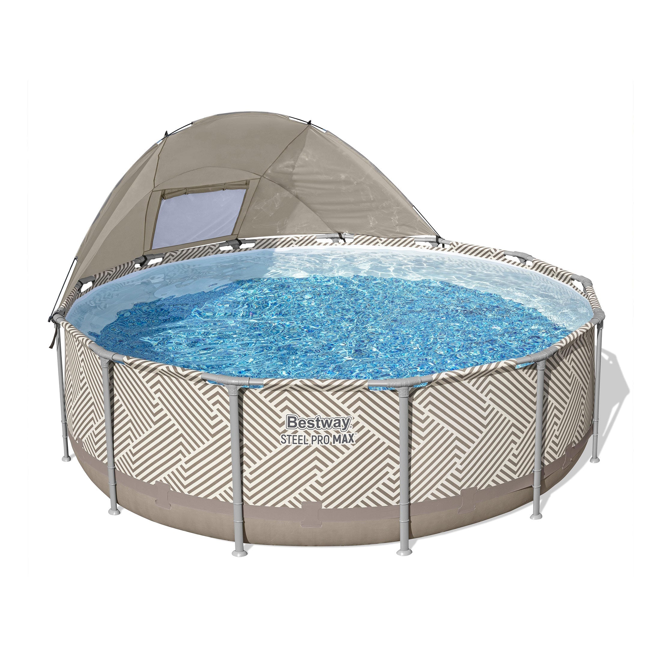 Bestway Steel Pro MAX 13' x 42" Round Above Ground Pool Set with Canopy image 0
