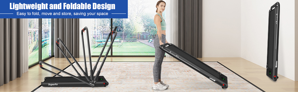 2 in 1 Folding Treadmill, 2.25HP 2 in 1 Folding Treadmill, 2.25HP Under Desk Electric Superfit Treadmill
