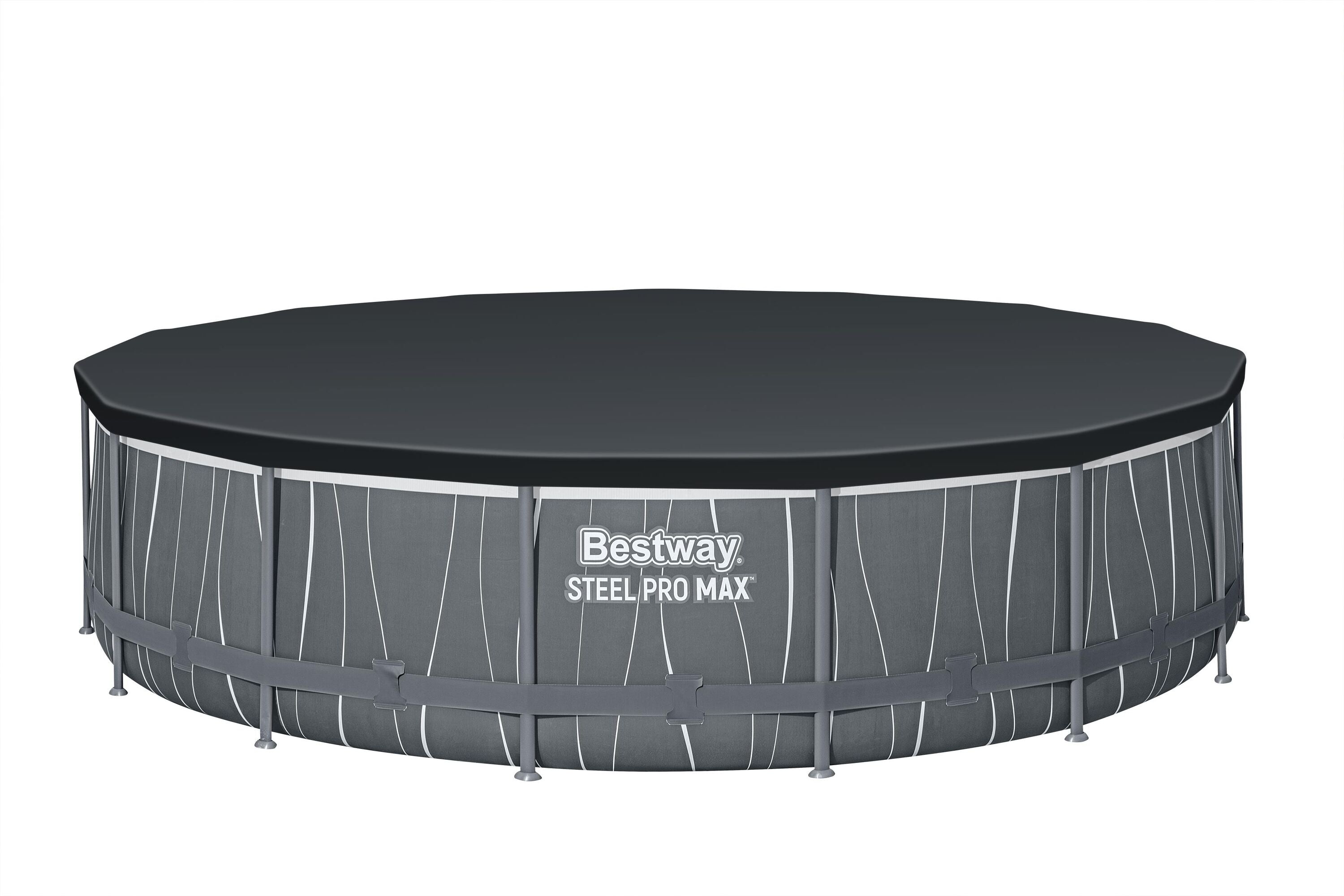 bestway steel pro max 15' x 42" round above ground pool set with led light Bestway Steel Pro MAX 15' x 42" Round Above Ground Pool Set with LED Light image 12