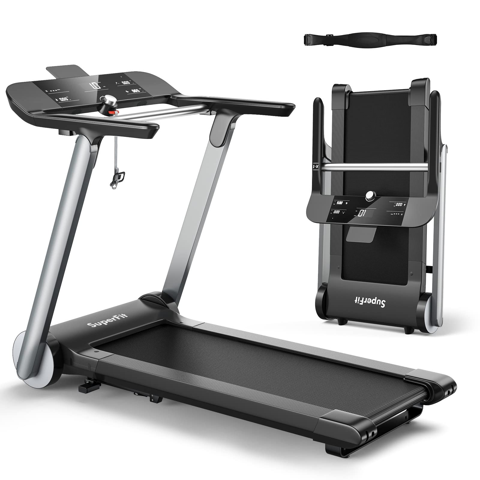 goplus heavy duty folding treadmill for gym